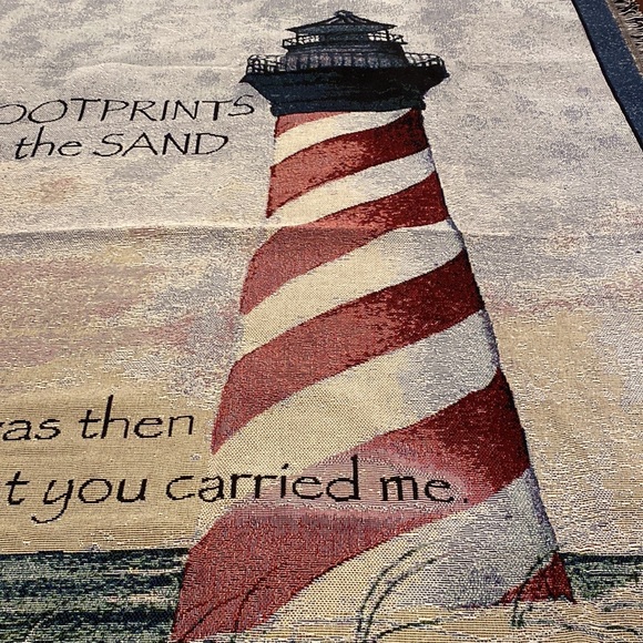 Scenic Throw “Foot prints in the sand” - Picture 4 of 6